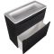 Тумба с раковиной Style Line Бергамо Мини 90 Люкс Plus напольная, антискрейтч черная