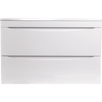 Тумба с раковиной Style Line Бергамо Мини 90 Люкс Plus подвесная, антискрейтч белая