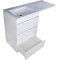 Тумба с раковиной Style Line Даллас 110 L Люкс Plus напольная, белая, 3 ящика