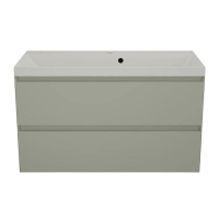 Тумба с раковиной Style Line Манхэттен 100 подвесная, олива, раковина Florentina Астория 100 жасмин