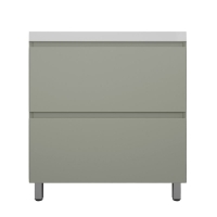 Тумба с раковиной Style Line Манхэттен 80 напольная, олива