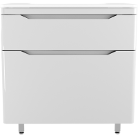 Тумба с раковиной Style Line Марелла 80 напольная, белый глянец