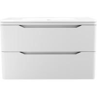 Тумба с раковиной Style Line Марелла 90 подвесная, белая матовая