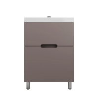 Тумба с раковиной Style Line Матис 60 напольная, тауп темный