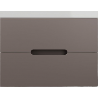 Тумба с раковиной Style Line Матис 80 подвесная, тауп темный