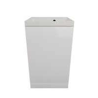 Тумба с раковиной Style Line Моно 50 напольная, белый глянец, раковина Asti 50 жасмин