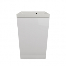 Тумба с раковиной Style Line Моно 50 напольная, белый глянец, раковина Asti 50 жасмин