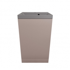 Тумба с раковиной Style Line Моно 50 напольная, санд пудровый, раковина Asti 50 серый шелк