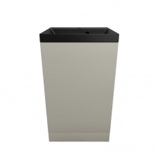 Тумба с раковиной Style Line Моно 50 напольная, санд серая галька, раковина Asti 50 антрацит