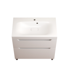 Тумба с раковиной Style Line Остин 80 напольная, белая эмаль plus