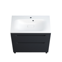 Тумба с раковиной Style Line Остин 80 напольная, графит эмаль plus Тумба с раковиной Style Line Остин 80 напольная, графит эмаль plus