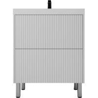 Тумба с раковиной Style Line Стокгольм 70 напольная, белый рифленый софт