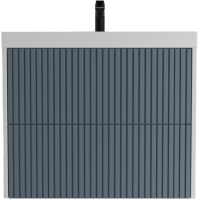 Тумба с раковиной Style Line Стокгольм 70 подвесная, графит рифленый софт