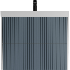 Тумба с раковиной Style Line Стокгольм 70 подвесная, графит рифленый софт