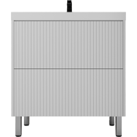 Тумба с раковиной Style Line Стокгольм 80 напольная, белый рифленый софт