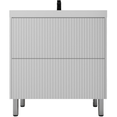 Тумба с раковиной Style Line Стокгольм 80 напольная, белый рифленый софт