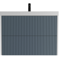 Тумба с раковиной Style Line Стокгольм 80 подвесная, графит рифленый софт