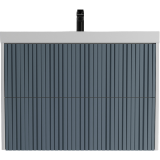 Тумба с раковиной Style Line Стокгольм 80 подвесная, графит рифленый софт