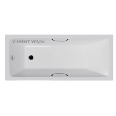 Чугунная ванна Vinsent Veron Square 170x75 с ножками и ручками