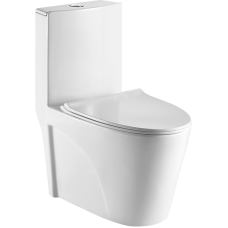 Унитаз-моноблок WeltWasser WW SK Welzbach 001GL-WT безободковый, с микролифтом, белый глянец