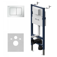 Система инсталляции для унитазов Am.Pm PrimeFit I012709.0201 с кнопкой смыва S белый глянец
