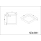 Поддон для душа Black&White Stellar Wind SQ-08H