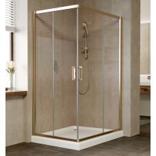 Душевой уголок Vegas Glass ZA-F 110*80 05 05 профиль бронза, стекло бронза