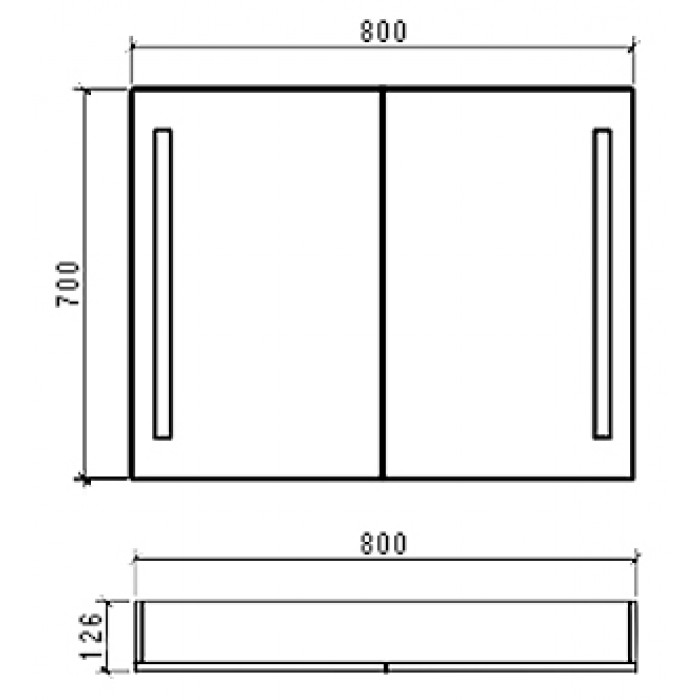 Зеркало шкаф belbagno spc 2a dl bl 800