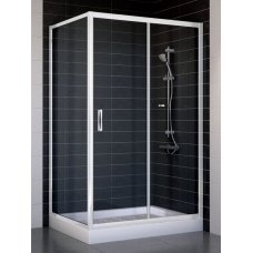 Душевой уголок Vegas Glass ZP+ZPV 110*80 01 01 профиль белый, стекло прозрачное