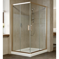 Душевой уголок Vegas Glass ZA-F 110*90 05 01 профиль бронза, стекло прозрачное