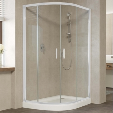 Душевой уголок Vegas Glass ZS-F 120*80 01 01 профиль белый, стекло прозрачное