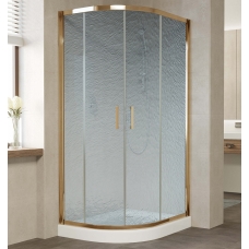 Душевой уголок Vegas Glass ZS-F 90*80 05 02 профиль бронза, стекло шиншилла