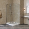 Душевой уголок Vegas Glass AFS-F Lux 100*80 08 01 L профиль глянцевый хром, стекло прозрачное