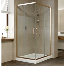 Душевой уголок Vegas Glass ZA-F 90*80 05 01 профиль бронза, стекло прозрачное