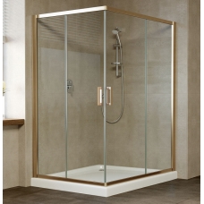 Душевой уголок Vegas Glass ZA-F 0120*110 05 01 профиль бронза, стекло прозрачное