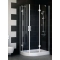 Душевой уголок Vegas Glass AFS-F 100*80 01 01 R профиль белый, стекло прозрачное
