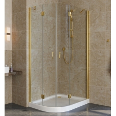 Душевой уголок Vegas Glass AFS-F Lux 80*90 09 01 R профиль золото, стекло прозрачное