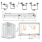 Душевой уголок Cezares Lux soft W AH1 150/80 C Cr IV