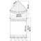 Полка Wasserkraft K-1222 2-ярусная, с крючками