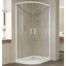 Душевой уголок Vegas Glass ZS-F 90*80 01 01 профиль белый, стекло прозрачное