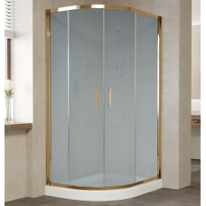 Душевой уголок Vegas Glass ZS-F 100*90 05 10 профиль бронза, стекло сатин