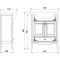 Тумба с раковиной ASB-Woodline Салерно 65