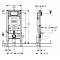 Система инсталляции для унитазов Geberit Duofix UP320 111.300.00.5 с кнопкой смыва хром, шумоизоляцией и креплениями