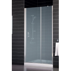 Душевая дверь в нишу Vegas Glass EP-F-1 0125 08 10 L профиль глянцевый хром, стекло сатин