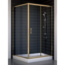 Душевой уголок Vegas Glass ZP+ZPV 100*100 05 01 профиль бронза, стекло прозрачное