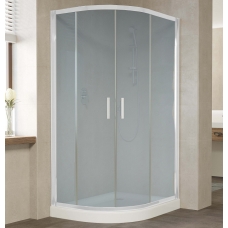 Душевой уголок Vegas Glass ZS-F 100*90 01 10 профиль белый, стекло сатин
