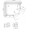 Душевой уголок Vegas Glass AFS-F 120*80 05 01 L профиль бронза, стекло прозрачное
