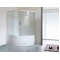 Шторка на ванну Royal Bath Alpine RB 140ALP-T 140 см, прозрачное стекло