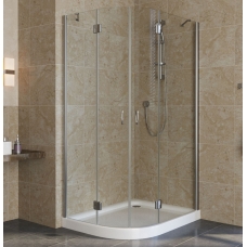 Душевой уголок Vegas Glass AFS-F Lux 100*80 08 01 R профиль глянцевый хром, стекло прозрачное