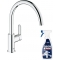 Смеситель Grohe BauEdge 31367000 для кухонной мойки + Средство для очистки Grohe Grohclean 48166000